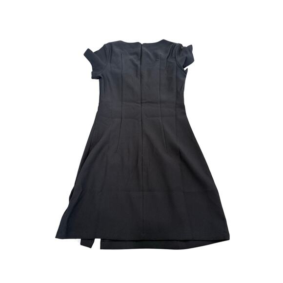 Commense Bows Girly Side Split Cutout Black Stretch Mini Dress XS - Picture 4 of 5